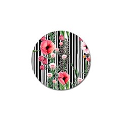 Tropical Paradise - Watercolor Botanical Flowers Golf Ball Marker by GardenOfOphir