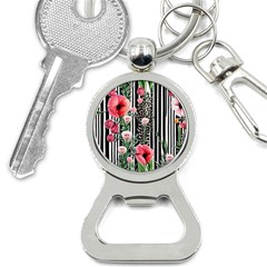 Tropical Paradise - Watercolor Botanical Flowers Bottle Opener Key Chain by GardenOfOphir