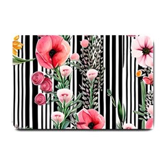 Tropical Paradise - Watercolor Botanical Flowers Small Doormat by GardenOfOphir