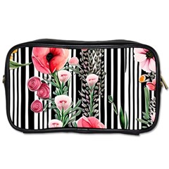 Tropical Paradise - Watercolor Botanical Flowers Toiletries Bag (one Side) by GardenOfOphir