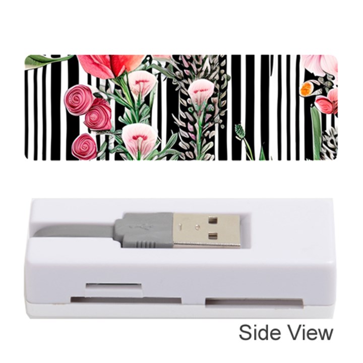 Tropical Paradise - Watercolor Botanical Flowers Memory Card Reader (Stick)