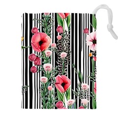 Tropical Paradise - Watercolor Botanical Flowers Drawstring Pouch (5xl) by GardenOfOphir