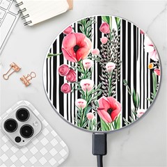 Tropical Paradise - Watercolor Botanical Flowers Wireless Fast Charger(white) by GardenOfOphir