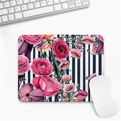 Flora Watercolor Botanical Flowers Small Mousepad by GardenOfOphir