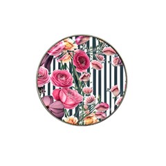 Flora Watercolor Botanical Flowers Hat Clip Ball Marker (4 Pack) by GardenOfOphir