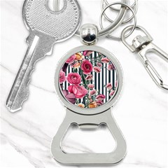 Flora Watercolor Botanical Flowers Bottle Opener Key Chain by GardenOfOphir