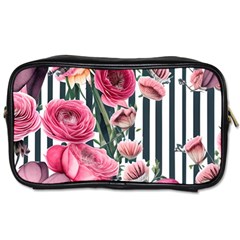 Flora Watercolor Botanical Flowers Toiletries Bag (two Sides) by GardenOfOphir