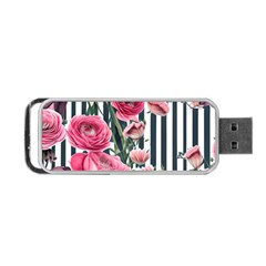 Flora Watercolor Botanical Flowers Portable Usb Flash (two Sides) by GardenOfOphir