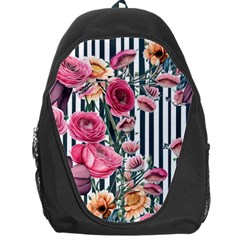 Flora Watercolor Botanical Flowers Backpack Bag