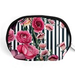 Flora Watercolor Botanical Flowers Accessory Pouch (Medium) Front