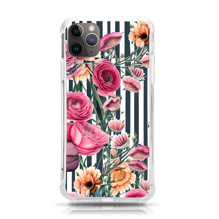 Flora Watercolor Botanical Flowers iPhone 11 Pro Max 6.5 Inch TPU UV Print Case