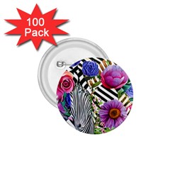 Bountiful Watercolor Flowers 1 75  Buttons (100 Pack)  by GardenOfOphir