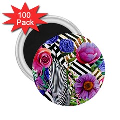 Bountiful Watercolor Flowers 2 25  Magnets (100 Pack)  by GardenOfOphir