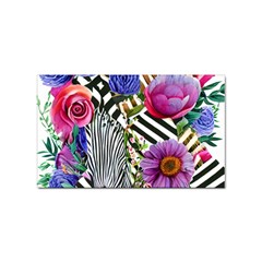 Bountiful Watercolor Flowers Sticker (rectangular) by GardenOfOphir