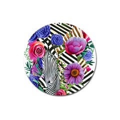 Bountiful Watercolor Flowers Magnet 3  (round) by GardenOfOphir