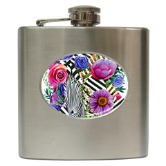 Bountiful Watercolor Flowers Hip Flask (6 Oz) by GardenOfOphir