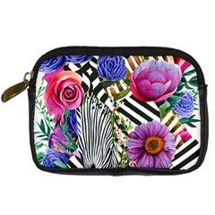 Bountiful Watercolor Flowers Digital Camera Leather Case by GardenOfOphir