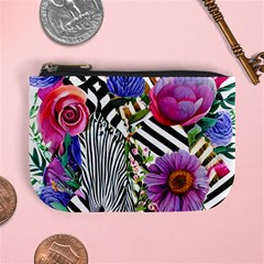 Bountiful Watercolor Flowers Mini Coin Purse by GardenOfOphir