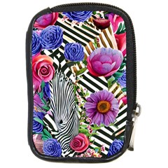 Bountiful Watercolor Flowers Compact Camera Leather Case by GardenOfOphir