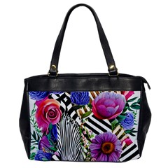 Bountiful Watercolor Flowers Oversize Office Handbag by GardenOfOphir