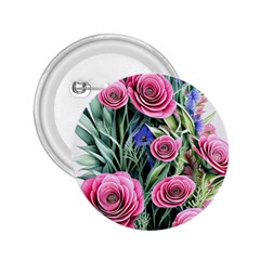 Attention-getting Watercolor Flowers 2 25  Buttons by GardenOfOphir