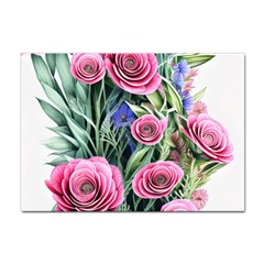 Attention-getting Watercolor Flowers Sticker A4 (10 Pack) by GardenOfOphir