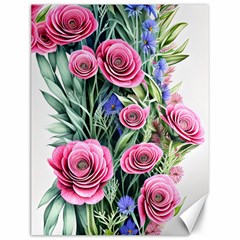 Attention-getting Watercolor Flowers Canvas 12  X 16  by GardenOfOphir