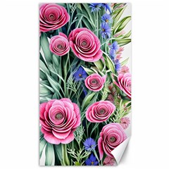 Attention-getting Watercolor Flowers Canvas 40  X 72  by GardenOfOphir