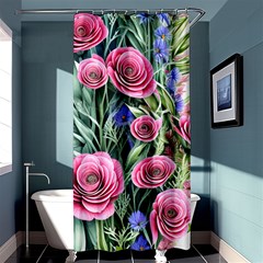 Attention-getting Watercolor Flowers Shower Curtain 36  X 72  (stall)  by GardenOfOphir