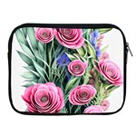 Attention-getting Watercolor Flowers Apple iPad 2/3/4 Zipper Cases Front