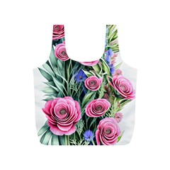 Attention-getting Watercolor Flowers Full Print Recycle Bag (s) by GardenOfOphir