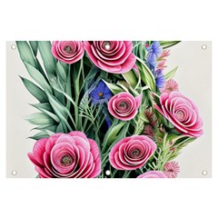 Attention-getting Watercolor Flowers Banner And Sign 6  X 4  by GardenOfOphir