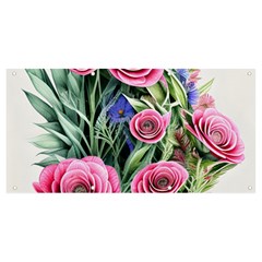 Attention-getting Watercolor Flowers Banner And Sign 8  X 4  by GardenOfOphir