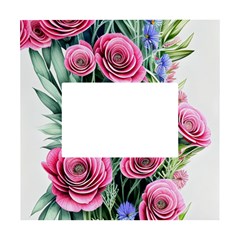 Attention-getting Watercolor Flowers White Box Photo Frame 4  X 6 