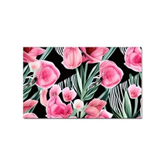 Expressive Watercolor Flowers Botanical Foliage Sticker Rectangular (10 Pack) by GardenOfOphir