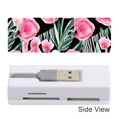 Expressive Watercolor Flowers Botanical Foliage Memory Card Reader (stick) by GardenOfOphir