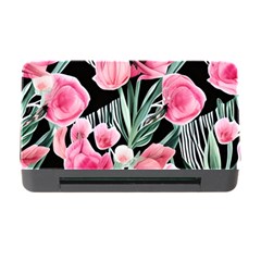 Expressive Watercolor Flowers Botanical Foliage Memory Card Reader With Cf by GardenOfOphir