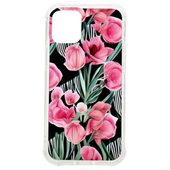 Expressive Watercolor Flowers Botanical Foliage Iphone 12 Mini Tpu Uv Print Case	