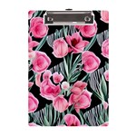 Expressive Watercolor Flowers Botanical Foliage A5 Acrylic Clipboard Front