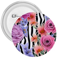 Delightful Watercolor Flowers And Foliage 3  Buttons by GardenOfOphir