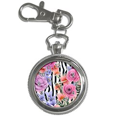 Delightful Watercolor Flowers And Foliage Key Chain Watches by GardenOfOphir