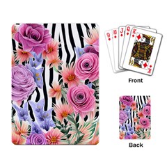 Delightful Watercolor Flowers And Foliage Playing Cards Single Design (rectangle) by GardenOfOphir