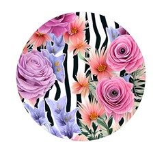 Delightful Watercolor Flowers And Foliage Mini Round Pill Box (pack Of 3) by GardenOfOphir