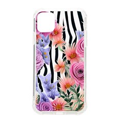 Delightful Watercolor Flowers And Foliage Iphone 11 Tpu Uv Print Case by GardenOfOphir