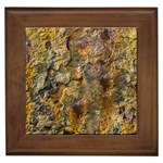 Rusty Orange Abstract Surface Framed Tile Front