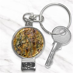 Rusty Orange Abstract Surface Nail Clippers Key Chain by dflcprintsclothing