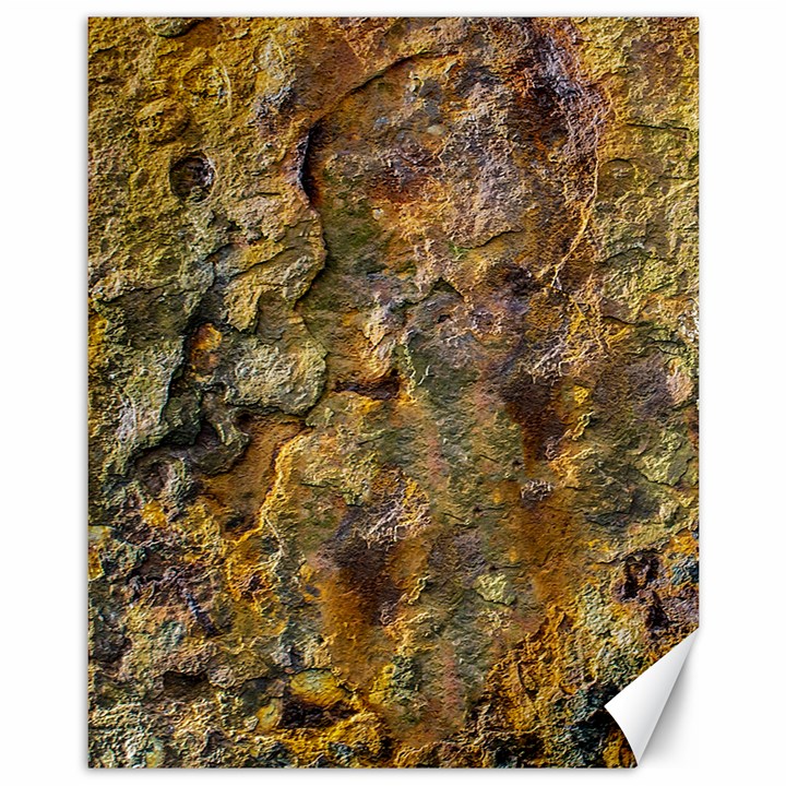 Rusty Orange Abstract Surface Canvas 11  x 14 