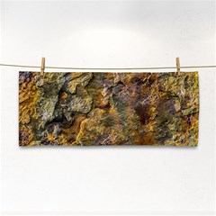 Rusty Orange Abstract Surface Hand Towel by dflcprintsclothing