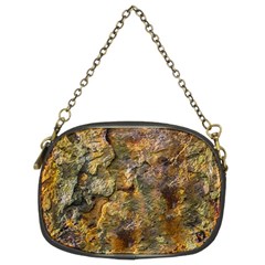 Rusty Orange Abstract Surface Chain Purse (two Sides) by dflcprintsclothing