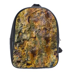 Rusty Orange Abstract Surface School Bag (large)